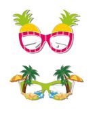 Okulary papierowe Ananas Plaża hawajskie przyjęcie 2szt