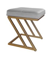 Pufa ZETA LOFT taboret podnóżek podstawa złota MG17