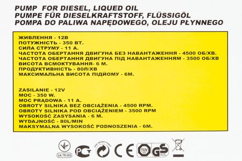 POMPA DO OLEJU DIESEL 12V LXPD12 na Arena.pl