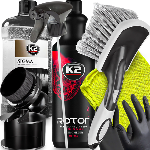 K2 ROTON PRO 1L KRWAWA FELGA SZCZOTKA SIGMA DRESSING DO OPON APLIKATOR na Arena.pl