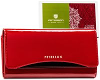 portfel skórzany ptn bc-415-1605 red+black