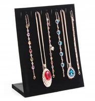 EKSPOZYTOR NA BIŻUTERIĘ STOJAK NA NASZYJNIKI BRANSOLETKI CZARNY