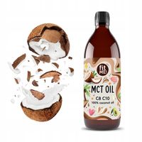 Olej MCT z kokosa 100 % kokosowy Coconut keto C8+C10 500 ml naturalny dieta