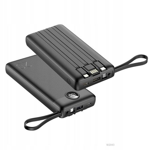 POWERBANK VEGER C20 BATERIA 20000mAh USB-C micro Lightning +wbudowany kabel na Arena.pl