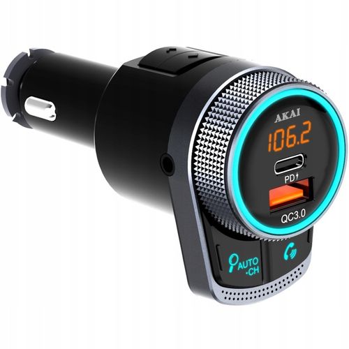 TRANSMITER samochodowy FM BLUETOOTH ŁADOWARKA AKAI FMT-80BT na Arena.pl