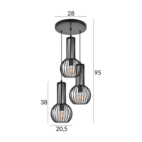 BONGO NOWOCZESNE LAMPY WISZĄCE 2931/Z-B-3 LW3 na Arena.pl