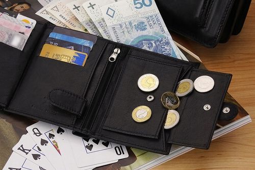 SKÓRZANY Męski Portfel ROZBUDOWANY Miękka Skóra na Arena.pl