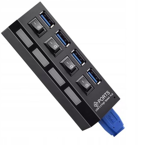 HUB USB ROZDZIELACZ 4 PORTÓW ROZGAŁĘŹNIK USB 3.0 na Arena.pl