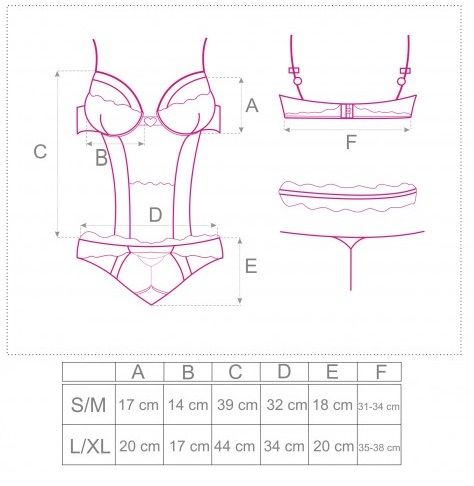 SEKSOWNE BODY KORONKOWE Z PASECZKAMI L/XL na Arena.pl