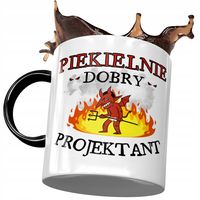 Kubek Czarny Dla Projektanta Piekielnie Dobry Z Nadrukiem Ze Zdjęciem