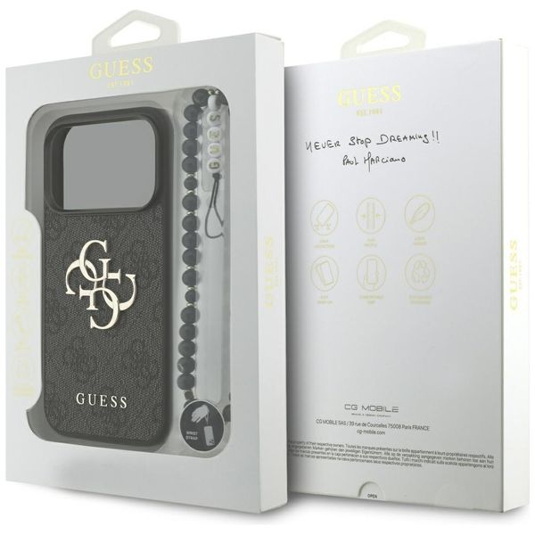 Etui Guess 4G Strap 4G Classic Logo do iPhone 17 Pro czarny zdjęcie 8