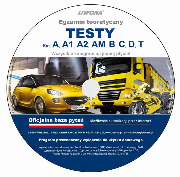 BEZTERMINOWA PŁYTA!TESTY kategoria A B C D T zdjęcie 1