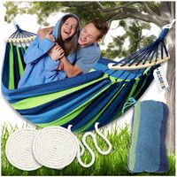 HAMAK OGRODOWY 2 OSOBOWY HUŚTAWKA XXL MOCNY WZMOCNIONY PAŁĄK DUŻY + TORBA