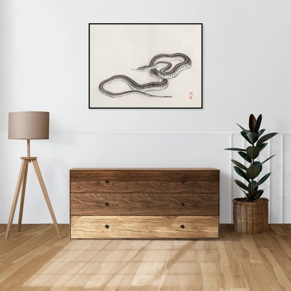Plakat 40x30cm Snake, Kōno Bairei zdjęcie 4