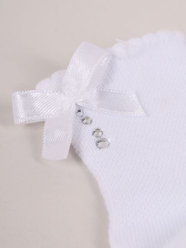 Skarpety dziewczęce bawełniane ażurowe z jetami białe 2PAK 31-34 YOCLUB na Arena.pl