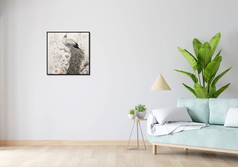 Plakat 60x60cm Pawia Gracja zdjęcie 4