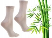 SKARPETKI ZDROWOTNE SKARPETY Beżowe BAMBUSOWE Damskie MORAJ 1-PARA 38-41