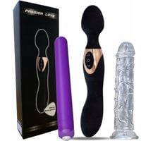 WIBRATOR DAMSKI DWUSTRONNY MASAŻER ŁECHTACZKI WIBRATOR DO WAGINY