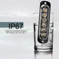 Lampa przeciwmgielna 6 LED 10-30V, czerwona mocna