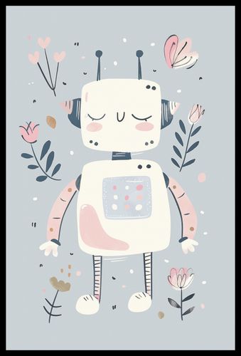 Plakat 40x60cm Wzory dla Dzieci, Dziewczynki Do Pokoju - Roboś na Arena.pl