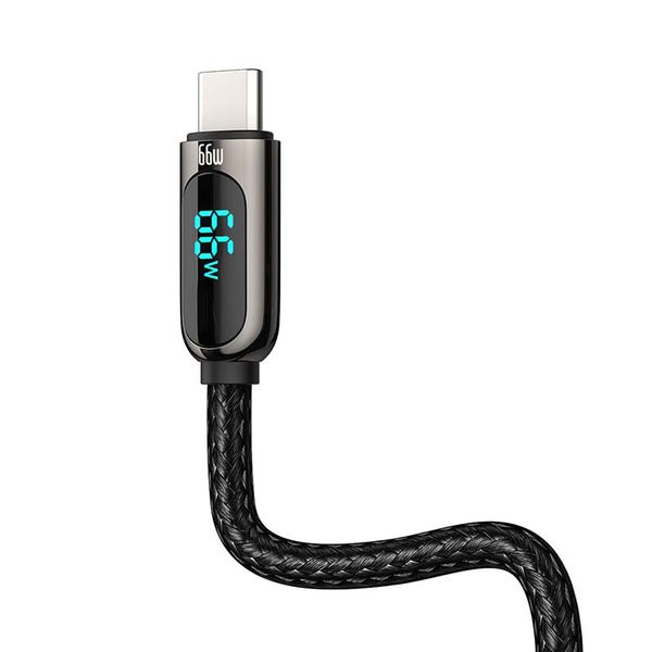 kabel usb do usb-c baseus display, 66w, 1m (czarny) zdjęcie 3