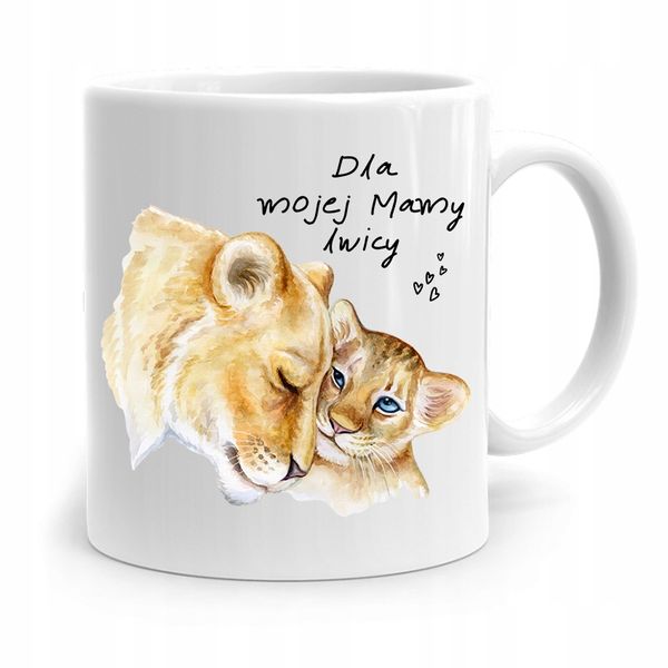 Kubek Prezent Urodzinowy Dla Matki Mamy Lwicy Z Nadrukiem Ze Zdjęciem zdjęcie 1