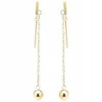 Pozłacane Kolczyki Wiszące Ze Stali Chirurgicznej Damskie Antyalergiczne