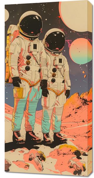 Obraz 50x100cm Astrounauci Kosmonauci zdjęcie 1