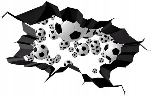 Naklejka efekt 3D piłka nożna stadion dla dzieci na Arena.pl