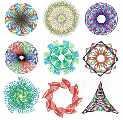 ZESTAW DO RYSOWANIA DLA DZIECI SPIROGRAF SZABLONY DO RYSOWANIA WZORY PISAKI na Arena.pl