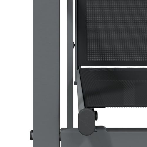 9-cz. zestaw mebli do ogrodu, czarny, textilene i stal na Arena.pl