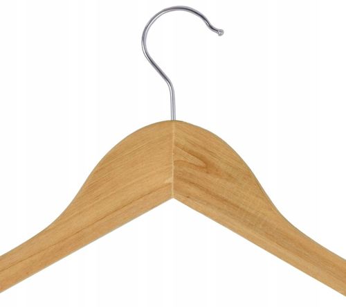 WIESZAKI DREWNIANE Z POPRZECZKĄ KLIPSAMI NA UBRANIA SPÓDNICZKĘ ZESTAW na Arena.pl