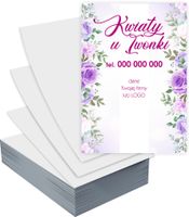 Ulotki A4 reklamowe CIĘTE KWIATY KWIACIARNIA GOTOWY PROJEKT GRATIS 100 szt