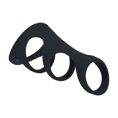 3 loop silicone cockring - black na Arena.pl