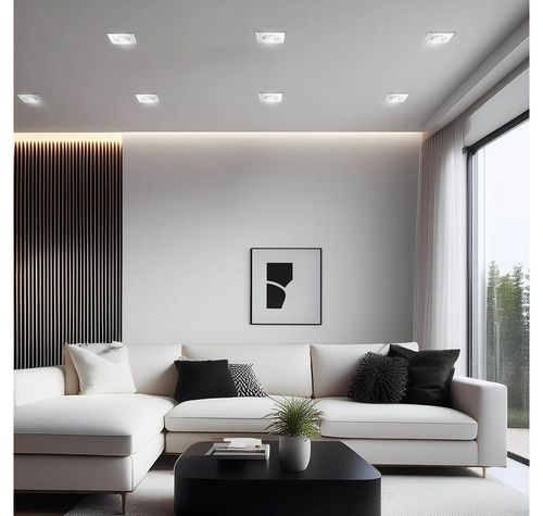 6x oprawa halogenowa SZKLANA kwadrat + LED GU10 5W na Arena.pl