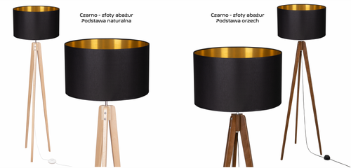 LAMPA PODŁOGOWA TRÓJNÓG, DREWNO, różne RODZAJE na Arena.pl