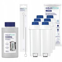 2 x Odkamieniacz do ekspresu + 6x filtr do wody do ekspresu Delonghi + czyś