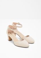 Czółenka z paskiem na obcasie Tamaris beżowe matowe rozm. 42