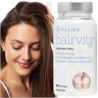 Kapsułki HALIER HAIRVITY przeciw WYPADANIU WŁOSÓW SKRZYP POLNY skóra 60 szt