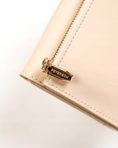 portfel damski ze skóry ekologicznej na zatrzask i suwak - peterson na Arena.pl