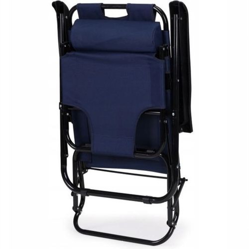 LEŻAK ogrodowy fotel plażowy tarasowy składany 3 pozycyjny granatowy leżank na Arena.pl