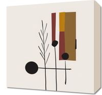 Obraz 40x40cm Czerń Liniowych Gałęzi