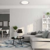 Plafon LAMPA okrągła LAYLA ML4221 Milagro sufitowa OPRAWA z kryształkami LED 26W 3000K – 6000K glamour pilot biała chrom