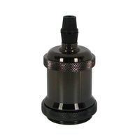 OPRAWKA E27 OSŁONKA DEKORACYJNA METALOWA RETRO CHROM CZARNY