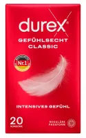 durex classic lateksowe prezerwatywy 20 szt. wyprofilowane 56 mm