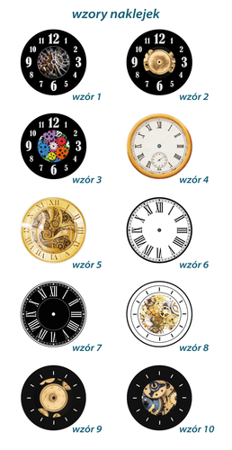 Zegar Ścienny z płyty winylowej na lustrze ZNAKI ZODIAKU 12 wzorów 59x29cm na Arena.pl