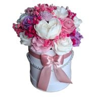 Flower Box Świece Sojowe Wieczny Bukiet Kwiaty Prezent Urodziny Dzień