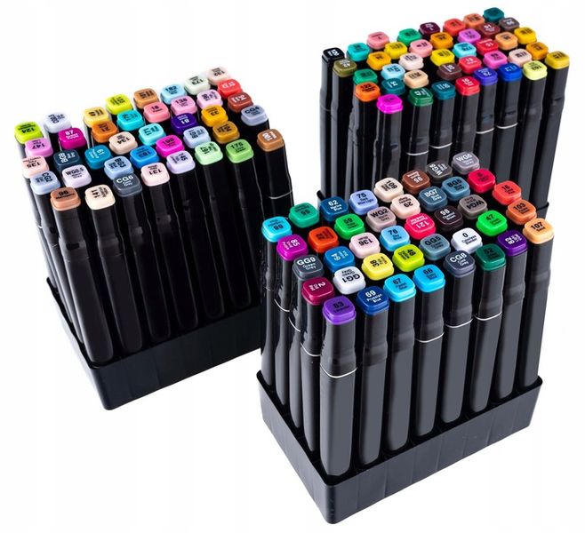 MARKERY ALKOHOLOWE FLAMASTRY MAZAKI PISAKI DWUSTRONNE Torba PREMIUM SET zdjęcie 13