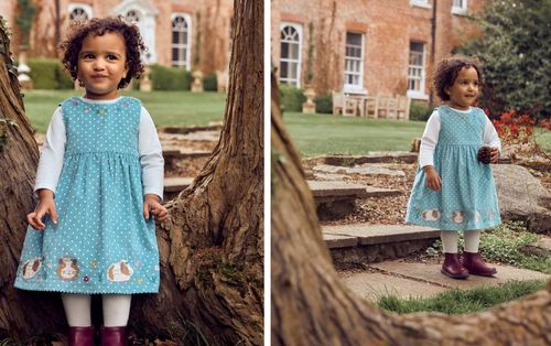 Niebieska sukienka dla dziewczynki JoJo Maman Bébé Duck Egg 5-6Y na Arena.pl