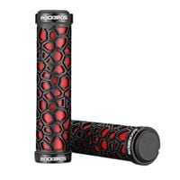 gripy rowerowe chwyty z gumy przyczepne śr. 22mm czarno-czerwone